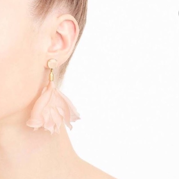 J. Crew Soft Petal Drop Earrings, Pink/Blush - Picture 4 of 4